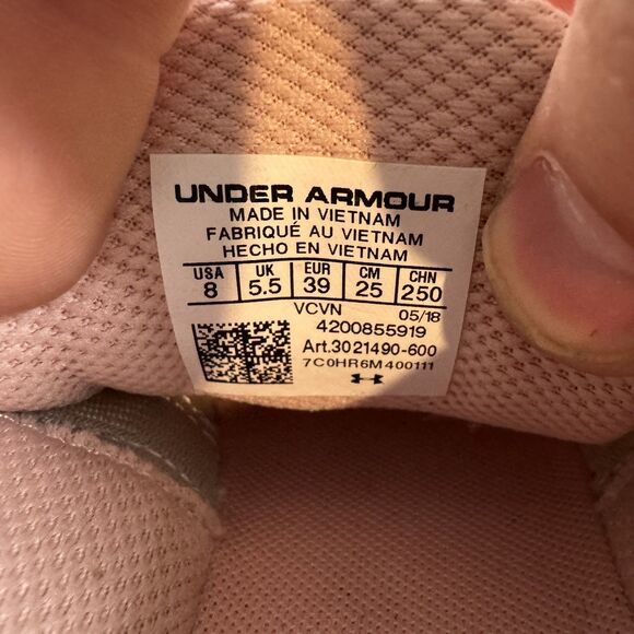Under‎ Armour Ripple MTL Sportstyle Women's Shoes USA Sz 8 Pink 3021490 600 - Picture 8 of 8
